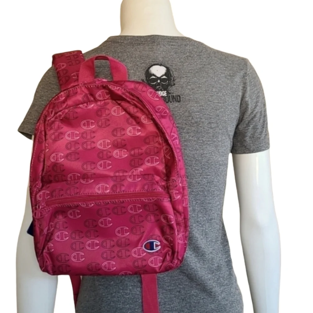CHAMPION Supercize All Over Logo Mini Backpack Sling Bag Purse Travel School